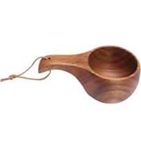 Hand Carving Wooden Cup Natural Wood Wooden Tea Cup Kuksa Wooden Mug  Camping 1#