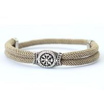 Vintage Viking Bracelet For Men Sliding Adjustable Rope Braclet Homme Beach Surfing Nautical Braslet Boyfriend Gift Pulseria chaki