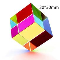 1pcs Magic Prism Cube 30 40 50 60 mm Hexahedral Crystal Magic Cmy Cube 3D Color Cube Prism For Photography