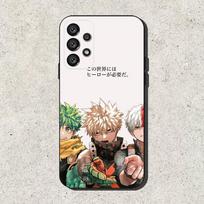 Bakugo My Hero Academia telefono dėklas Samsung S25,S24,S21,S22,S23,S30,Ultra,S20,Plus,Fe,Lite,Note,10,9,5G Juodas dangtelis Samsung S25 white