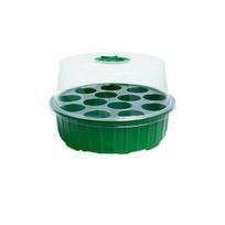 Planting Box with Adjustable Vents for Temperature And Humidity Control Plant Starter Tray with Transparent Cover Insulated Moisture Retention žalia