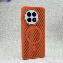 Breathable Honeycomb Magnetic Case for OnePlus 13 12 Ace5 Pro Hard Plastic For Magsafe Wireless Charging Shockproof Cover For OnePlus 12 brown