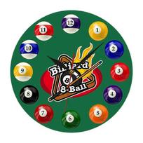Billiard Ball Silent Wall Clock for Game Room and School Decor 12 Inch