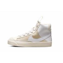 Nike Blazer '77 SE D Mid top Kids' Skateboarding Shoes Beige Children Aged 3 7 Years Old DQ6085-100 29.5