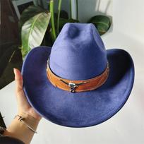 Individualūs kaubojiški skrybėlės moterims retro kaubojiškas skrybėlė vyrams Džinsinis skrybėlė Cattleman stiliaus Unisex Suede Rancher skrybėlė vyrui sombrero hombre 56-58 gray