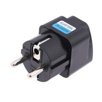 2 In 1 Black Copper Au Uk Us To Eu Universal Germany France Indonesia South Korea Russia Travel Plug Adapter Type E/F juoda