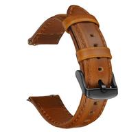 Applicable To Huawei Gt2Pro Strap Gt3 Genuine Leather Strap Men'S And Women'S Watchbuds Strap Watch3 Smart 18mm silver buckle šviesiai ruda spalva