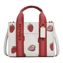 COACH Smith 24 brand letter logo leather Tote bag Tote bag shopping bag shoulder handbag medium size women's white balta
