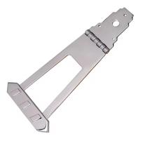 Guitar Bridge Tailpiece Jazz Guitar Bridge Zinc Alloy Chrome Plated 6 String Trapezoid Tailpiece Replacement for Silver
