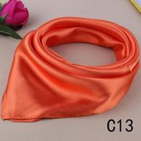 Durable 60*60cm Silk Scarf Solid Color Imitation Silk Neck Wrap Elegant Bandana Neckerchief Women