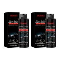 Nano Ceramic Coating for Cars, Quick Paint Sealant with Sponge, 100ml Hydrophobic Polish & Scratch Remover for Auto Boat Motorcycle 2pcs