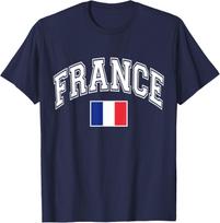 France French Flag Graphic T-Shirt S įvairiaspalvis