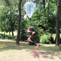Colorful Rainbow Wind Spinner Hot Air Balloon Shaped  Hanging Twister Garden Yard Bird Deterrent Device Outdoor Decoration