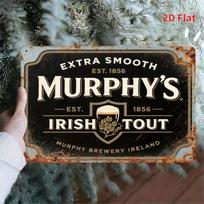 „Planetjuice“ „Planetjuice“ vintažinis „Murphy Irish Stout“ metalinis skardinis ženklas, kaimiškas sienos menas, karūnos emblema, namų baras, kavinė, dovana 30X40CM white