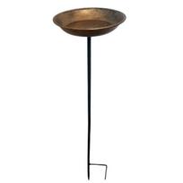 Retro Style Bird Water Drinker Large Capacity Bird Feeding Station Outdoor Bird Bath  Backyard Use bronza