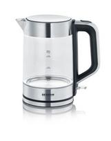 Severin WK 3420 elektrinis virdulys 1,7 L 2200 W Juoda, Nerūdijančiojo plieno, Permatomas