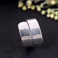 Wide Silver Wrap Ring | Adjustable Brushed Finish Thumb Ring | Minimalist Unisex Statement Band | Simple Modern Gift for Him & Her 10 sidabras