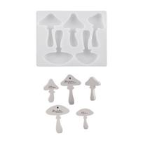 Innovative Mushroom Silicone Display Ornament Mold Set for DIY Crafts and Home Decors with Easy Release Design S