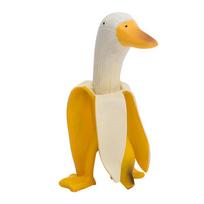 Banana Duck Statue Creative Art Decor Durable Resin Fruit Animal Figurine Vintage Gardening Peeled Banana Duck Home Statue Craft