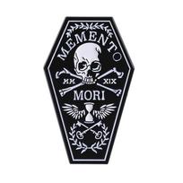 Memento Mori Skull Enamel Pin Gothic Skeleton Coffin Halloween Brooch Lapel Backpack Badge Jewelry Accessories Gift for Friends