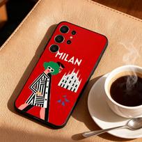Milan city Phone Case For Samsung S26,S25,S24,S21,S22,S23,S30,Ultra,S20,FE,Lite,10,9,Black Cover Samsung S20plus5G