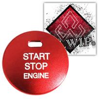 ALWIP Ignition Switch Engine Start Push Button Aluminum Cover Compatible with and Mazda (Alwip) (Red) - Toyota, Daihatsu, Subaru, raudona