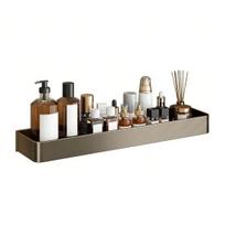 Wall-Mounted Bathroom Shelf Rustproof Aluminum Shower Caddy with Drain Holes Heavy Duty Storage Shelf for Kitchen Laundry Room 30cm A pilka