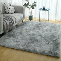 Tie-Dye Fluffy Carpet Living Room Bedroom Rug Easy-Care Washable Non-slip Mat Full-Coverage Home Rugs New Year Decorations 40x60cm