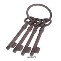 Large Iron Key Skeleton Key Decorative Antique Style Decorative Wine Cellar Key Castle Key for Home Wall Decor gray