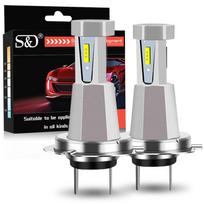 2 vnt. 3 šoninės H11 LED rūko lemputės H7 H8 9005 HB3 9006 HB4 LED automobilio rūko žibintai 20000Lm DRL Automobilio dienos žibintai 6500K baltos H7