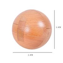 Wooden Puzzle Magic Ball Brain Teasers Kids And Adults IQ Games Luban Lock Educational Intellectual Toys Rompicapo Difficili beige