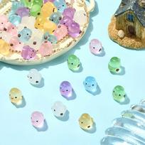 Luminous 100/50Pc Mini Resin Chickens Glow In The Dark Tiny Miniature Figurines For Micro Garden Plant Diy Home Party Decor 100pc