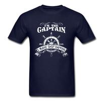 Pirate T Shirt Men I'm The Captain I Make Ship Happen T-Shirt Drop Shipping Custom Design Male Clothes S įvairiaspalvis