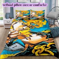 JOJO anime Characters Soft and Comfortable Duvet Cover, Children's Bedding Set Gift, Extra Large Size, Various Sizes Available 135x200cm yellow
