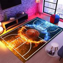 Basketball Rug for Bedroom Non-Slip Basketball Court Rugs for Living Room and Game Room Decor Floor Mat 1p40x60x1cm