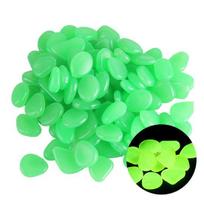 Glow-in-the-Dark Garden Stones, 1cm Night Guide Luminous Pebbles, Decorative Aquarium Pebbles, Resin Glowing Stones for Outdoor Landscaping Pathway A