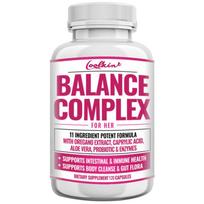 Coolkin Complex Capsules, containing oregano, aloe vera extract, probiotics, and digestive enzymes, suitable for adults. 120*1