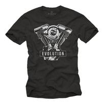 26 Mens Black Biker V2 Evolution Motor Motorcycle Gifts Rocker T-Shirt- Unisex T-Shirt S įvairiaspalvis