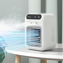 Portable Mini Water-cooled Air Conditioner Silent Spray Humidification Cooling Air Conditioning Fan USB Rechargeable, long-lasting battery life, 2026New model with ultra- white