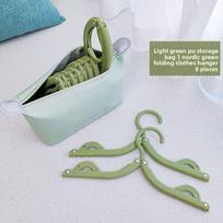 Foldable and Portable Travel Hanger Storage Bag for Children and Adults Bag + 8 Hangers mėlyna
