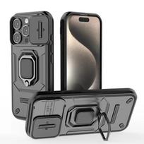 Šarvuotas dėklas iPhone 16 15 14 13 12 11 XR XS X Pro Max, itin tvirtas, atsparus smūgiams, atsparus įbrėžimams, su žiedu-laikikliu, telefono dangtelis For iPhone X juoda