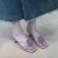 Fashion Woman Slippers Living Room Mules House Home Sandals Slides Heeled Shoes for Women Indoor on Promotion 39 Designer Luxury Pvc Vip 34