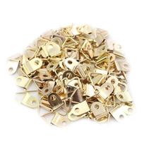 100 vnt. Mini auksinis trikampis D-žiedas paveikslo, aliejinės tapybos, veidrodžio, nuotraukų rėmelio kabliukas Pakabukas 10x20mm Baldų aksesuarai