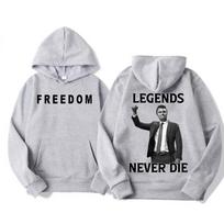Legends Never Die Charlie Kirk Fall/Winter 2025 100% Printed Cotton Hoodie Men's Fashion Trend Streetwear Sweater Loose S