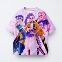 T-shirt anime Kpop witch hunting group 3D printing children's T-shirt fashion casual cartoon T-shirt girls' children's clothing 110