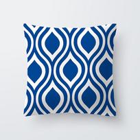 Bedroom Pillowcase Living Room Sofa Car Seat Chair Home Office Waist Cushion Cover Blue Simple Modern  Decor 16x16Inch