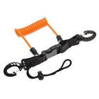 Diving Lanyard with Quick Release Buckle Stretch Portable Wear Resistant High Strength Anti oranžinė