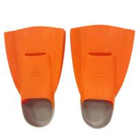 1 Pair Silicone Diving Fins Swimming Training Fins Professional Snorkeling Flippers Short Blade XS oranžinė