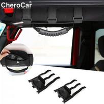 2 in1 Grab Handles with Storage Organizer Bag for Jeep Wrangler YJ TJ JK JL JT black