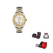 TISSOT PR100 Kolekcija Kvarcinis Mechanizmas Moteriškas Laikrodis 36mm Baltas Ciferblatas Nerūdijančio Plieno Korpusas T101.910.22.111.00 Regular Watch Box